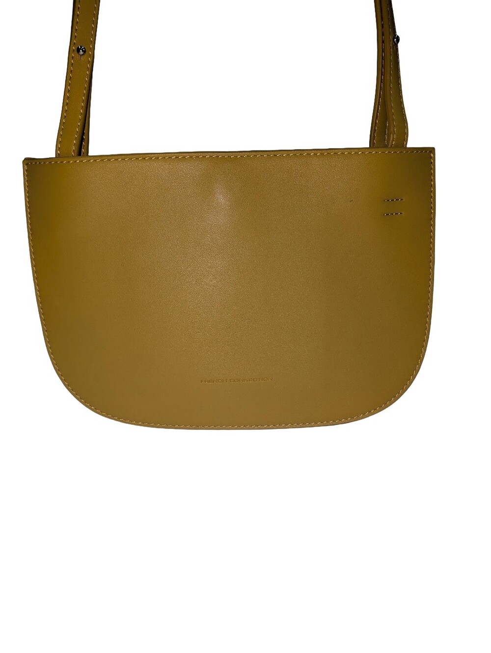 French Connection Mustard Shoulder Saddle Bag